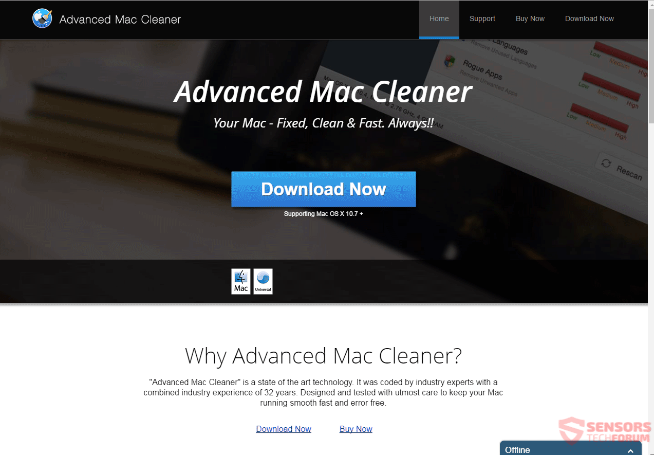 i have the advanced mac cleaner virus